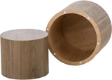 kevinplus Wood Side Table Round Small Coffee Tables Nesting End Table Set of 2 for Living Room Bedroom Office, No Assembling (Oak/Walnut - Round) kevinplus