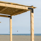 XIHUWZ 4 Pcs L Shape Flat Bracket. 13.2"x 13.2"x 5" Mending Plate, Heavy Duty Right Angle Brackets, Corner Bracket, L Shape Plate Fit 4x4,6x6 for Repair House,Furniture,Pavilion,Truss framing XIHUWZ