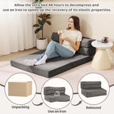 JUIKURY Folding Sofa Bed, Convertible Sleeper Chair with Pilow Foldable Matress, 2 in 1 Pull Out Loveseat Sofa Portable Fold Out Chair Bed Comfy Floor Couch Lounge for Living Room Bedroom JUIKURY