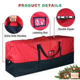 BSTGE Christmas Tree Storage Bag, 600D Oxford Extra Large Moving Bags, Fits Up to 7.5 Ft Artificial Trees, Heavy-Duty Waterproof Christmas Decorations Storage Bags with Handles, Zippers & Card Slot Bstge