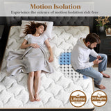 Firm King Mattress 10 Inch, Cooling Hybrid Bed in a Box, 7-Zones Individual Pocket Spring, Motion Isolation, Targeted Hip/Shoulder/Lumbar Support, Fiberglass-Free, 365-Night Trial, CertiPUR-US FP FLEXPEDIC