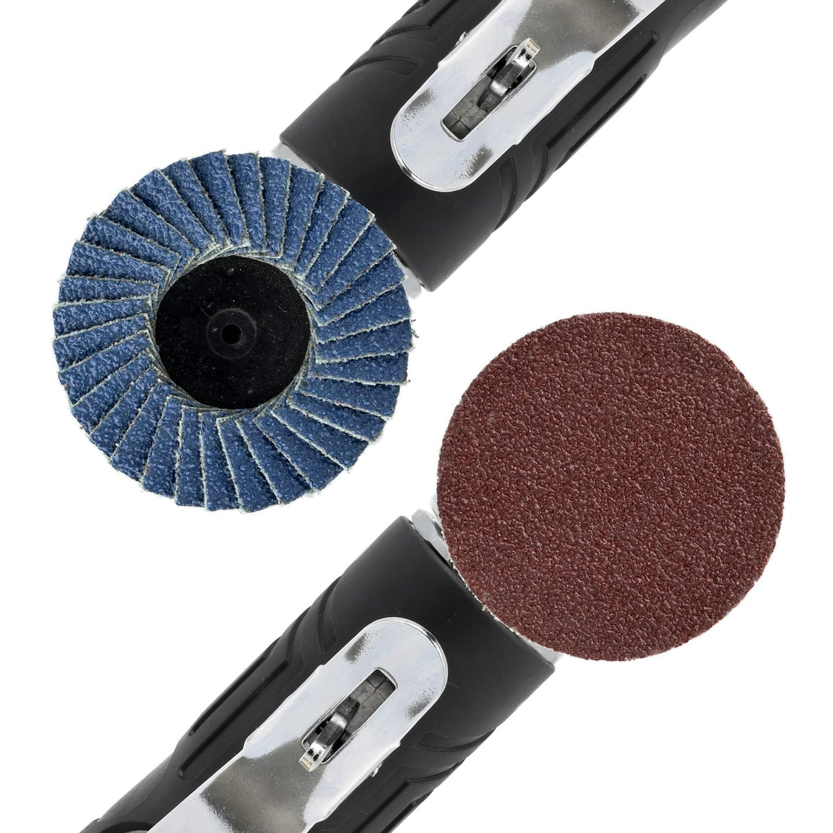 1/4 Inch Angle Air Die Grinder, Mini Angle Air Grinder With 9 Pcs 2 Inch Roll Lock Polishing and Sanding Discs For Air Die Grinder Kit Pneumatic Tools By BOWD BOWD