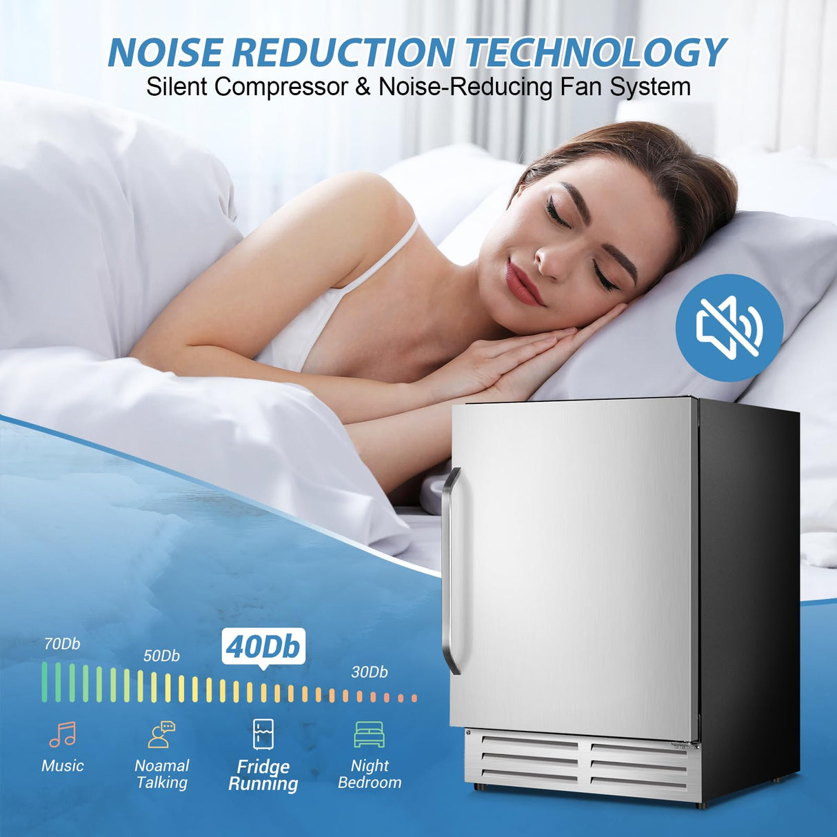 Velivi 24 Inch Beverage Refrigerator Outdoor, Under Counter Beverage Cooler for Patio, Built-in Drink Fridge 210 Cans, with Stainless Steel Door for Soda, Beer, Wine Velivi