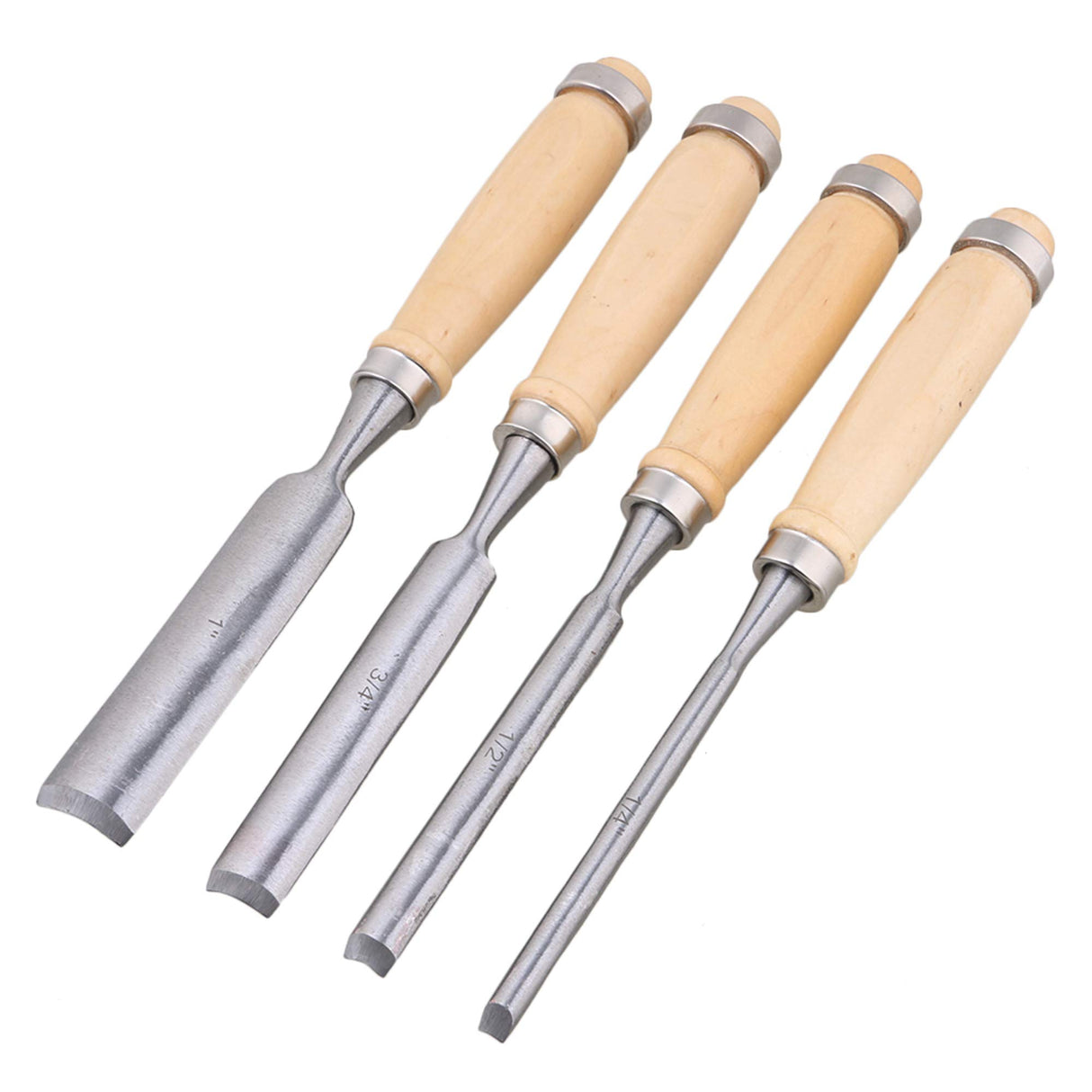 Semicircle Chisel Inner Edge Woodworking Gouge for Carpenter Wood Hand Chisel Tool Pack of 4 Etfbuy