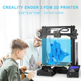 Official Creality Ender 3 3D Printer with Resume Printing Function and Stable Power Supply, High Precision Printing and High-standard V-profiles DIY 3D Printers Printing Size 8.66*8.66*9.84 inches Creality
