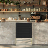 Cafe Doors Swinging Door Pine Wood Saloon Door Includes Hinges for Kitchen Shop Entrance Partition Pub, Black Painted Finished(35.4x35.4in) Pengfei