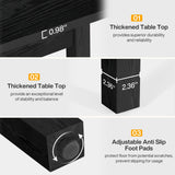 Tribesigns 6.57 ft Conference Table for 6 People, Wooden Small Square Meeting Seminar Table, Modern Boardroom Desk with Solid Wood Legs and Thickened Tabletop for Office Conference Room (2, Black) Tribesigns