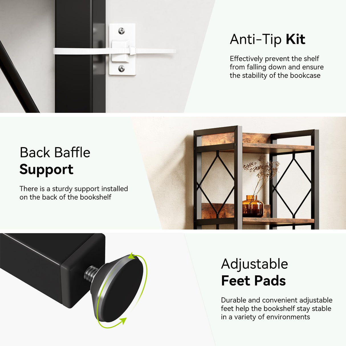 LITTLE TREE Corner Book Shelf, 78.7" Tall Narrow Bookcase, 7-Tier Skinny Wooden Display Shelves with Sturdy Metal Frame for Living Room, Modern Slim Standing Bookshelves for Office Shelf, Small Spaces LITTLE TREE