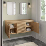 Modway Render 48" Double Sink Compatible (Not Included) Bathroom Vanity Cabinet in Oak Modway