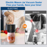 LOVE MOMENT Electric Mason Jar Vacuum Sealer Kit for Wide Mouth and Regular Mouth Mason Jars LOVE MOMENT