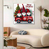 DYAIANGMU Christmas Paint by Numbers Kit for Adults Beginner,Gnome Paint by Number Kits on Canvas for Adults Beginner,Digital Oil Painting Kits for Home Wall Decor 15.7X15.7 Inch (with Frame) DYAIANGMU