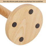 Bamboo Paper Towel Holder,DNIEBW Kitchen Paper Holder Countertop Stand up Towels Roll Stand Organizer Simply Standing Countertop Wooden Paper Fits Standard Roll Holder for Cabinet (Round Bottom) DNIEBW