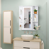 ZENY Bathroom Cabinet with Mirror Wall Mount Medicine Cabinet with 2 Tier Inner Adjustable Shelves Wooden Storage Cabinets Organizer ZENY