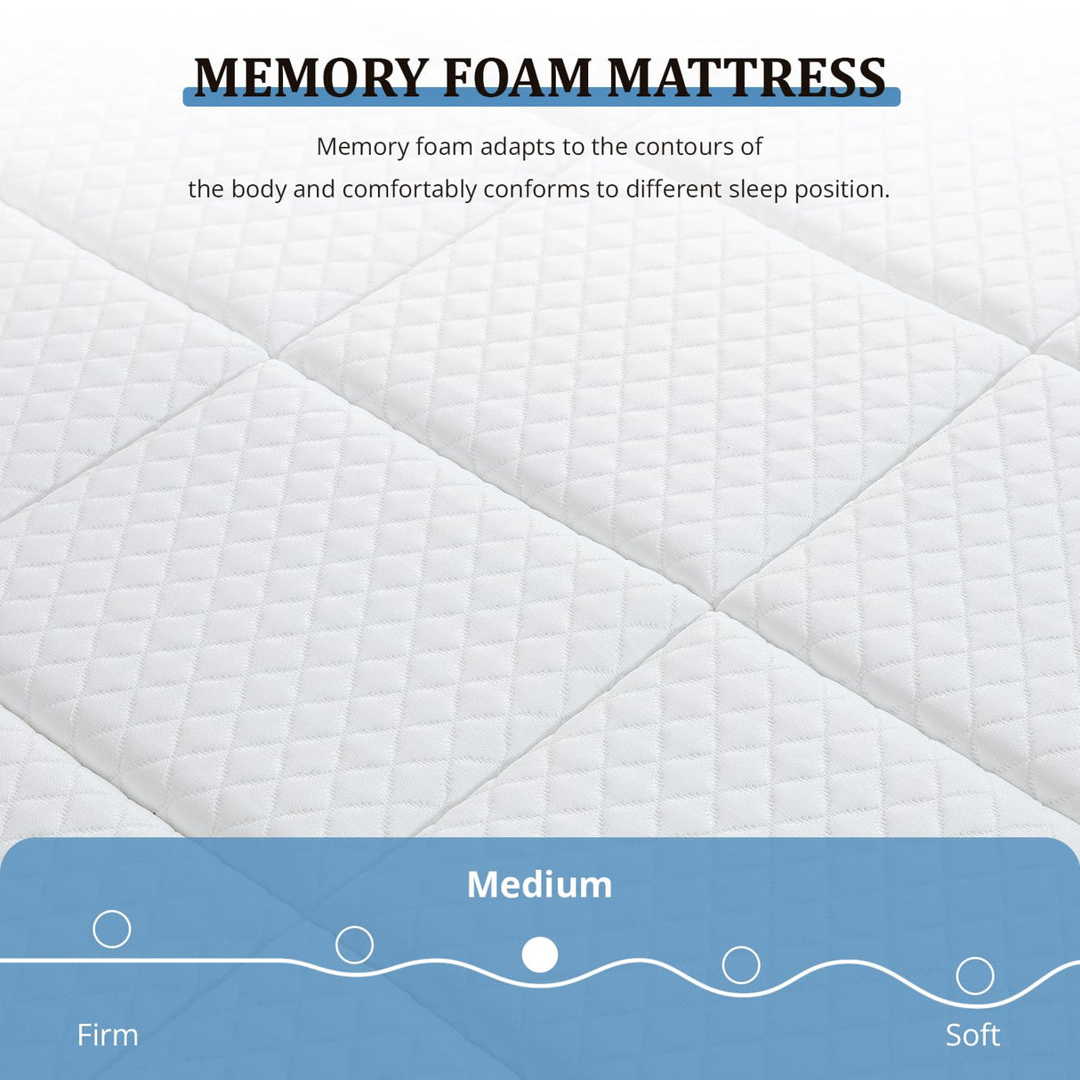 EGOHOME King Mattress 14 Inch Cooling Gel Memory Foam, Fiberglass Free, Mattress Bed in a Box for Back Pain Relief, Medium Firm, CertiPUR-US Certified, 76”x80”x14”, White EGOHOME