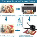 4 Pack Sublimation Aluminum Sign Blanks, White Heat Transfer Blank Metal Photo Sign Wall Frame Poster with 16 Nails for Yard Garden Graduation Birthday Party Living Room Bedroom 0.45mm WORFACE