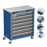 LARBANKE Combination Tool Cabinet,3 Different Types of Tool Cabinets with Connecting Buckle:5-Drawer/7-Drawer/Double-Door Tool Cabinet,Individually Usable,Large Rolling Tool Chest with Wheels LARBANKE