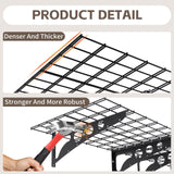 FFVVGH 2-Pack 2x6ft Storage Shelves,24-inch-by-71-inch Total Load 1200LBS Heavy Duty Garage Wall Shelving, Rust-Proof Metal Shelf Wall Mount Easy Installation,Space-Saving Wall Rack Garage Shelving FFVVGH