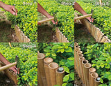 Bamboo Short Fence Outdoor Landscape Edging Flexible Decorative Border 7.8'' H x 47'' L HTWNK