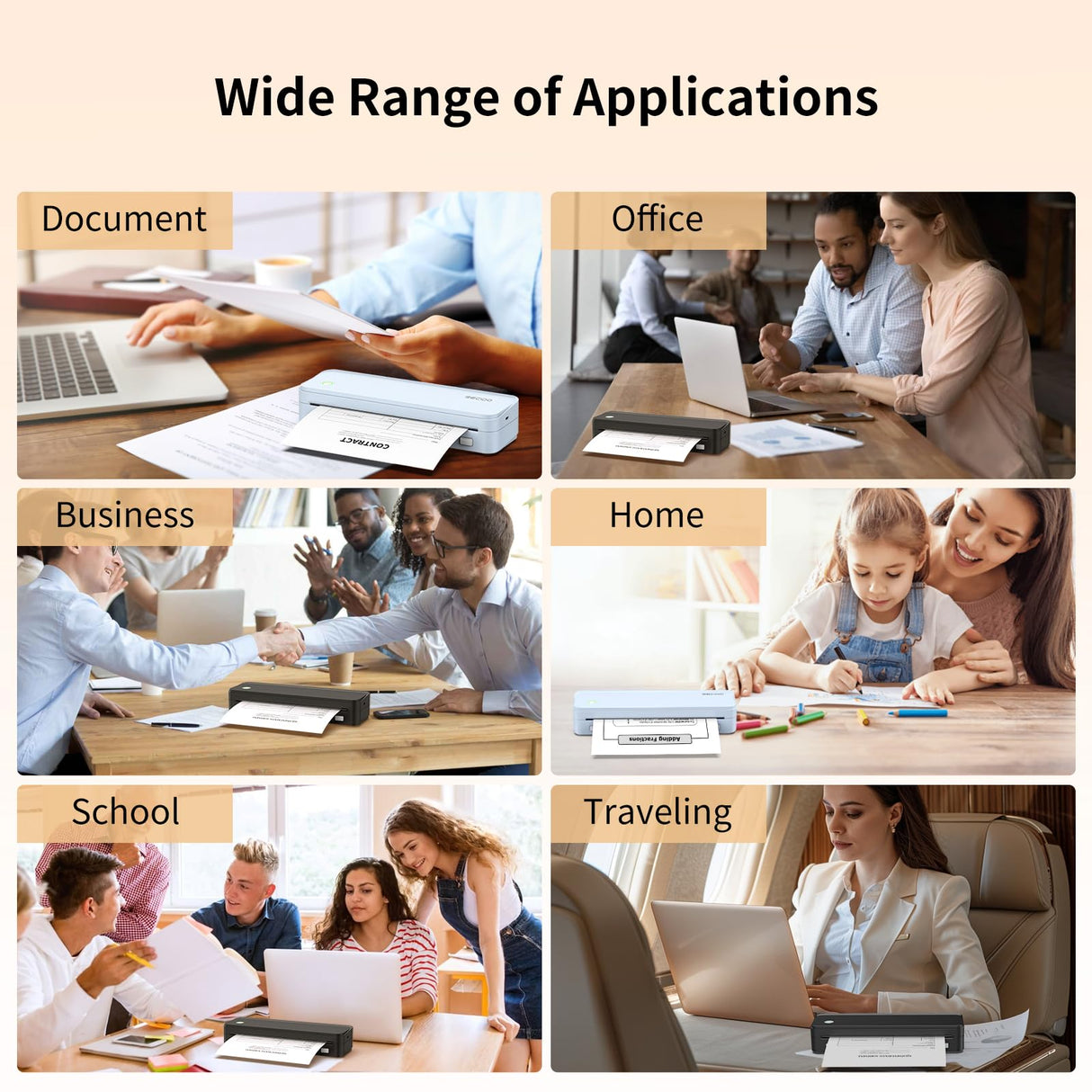 Gloryang Thermal Printer Paper 8.5''x11'' US Letter Size, Thermal Paper Quick-Dry, Advanced Thermal Printing, Compatible with Gloryang & JADENS PD-A4 Thermal Printer Gloryang