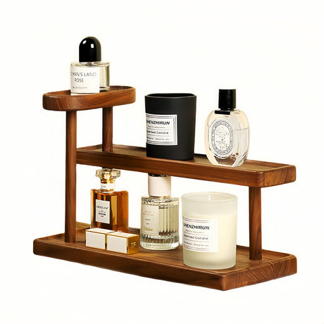 Piegricdiat Bathroom Countertop Organizer,Vanity Organizer and Storage for Cosmetic Skincare Perfume, Ideal Storage Solution for Perfumes, Cosmetics, Spices, Handmade Toys, Office Supplies. (Brown) Piegricdiat