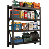 59" W Garage Shelving Units, Heavy Duty Garage 4500LBS Metal Shelves, 4 Tier Adjustable Organization Utility Shelf Storage Rack for Industrial, Basement, Warehouse (Black, 19.7" D×59" W×78.7" H) SGFHNV