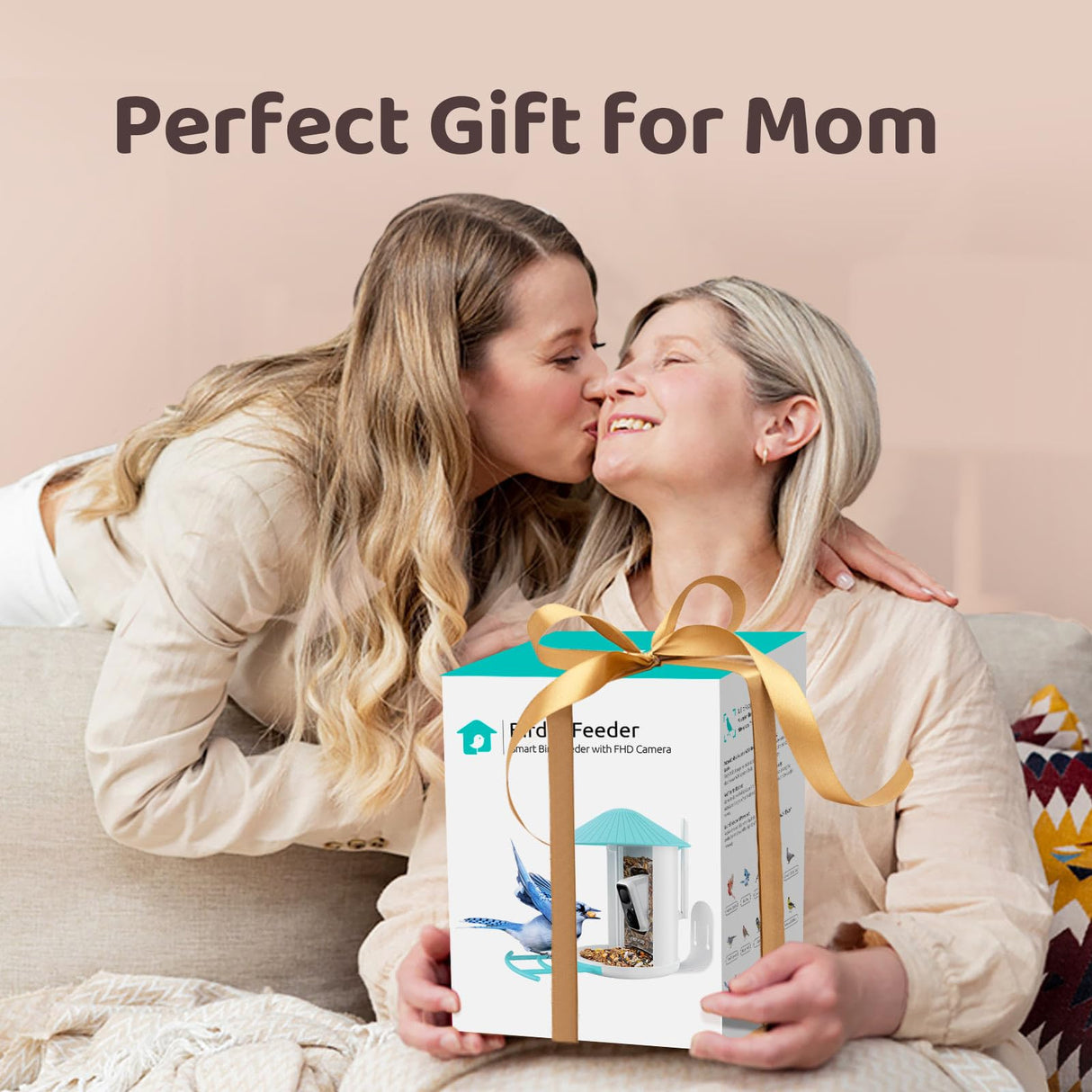 NETVUE Birdfy® AI Smart Bird Feeder with Camera Solar Powered, Lifetime AI Auto Capture Each Bird Come & Identify 6000+ Bird Species, Cloud Store Bird Videos & Birdwatching On Live, Ideal Gift (Blue) NETVUE