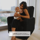 GAP babyGap Cloud Recliner with LiveSmart Evolve - Sustainable Performance Fabric, Jet Black Delta Children