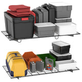 WALMANN 2 Pack Garage Wall Shelves, 2 x 4 ft/24 * 48 inch Wall Mounted Storage Shelves for Garage Heavy Duty Wall Shelving, Holds Up to 220 Lbs(Black) WALMANN