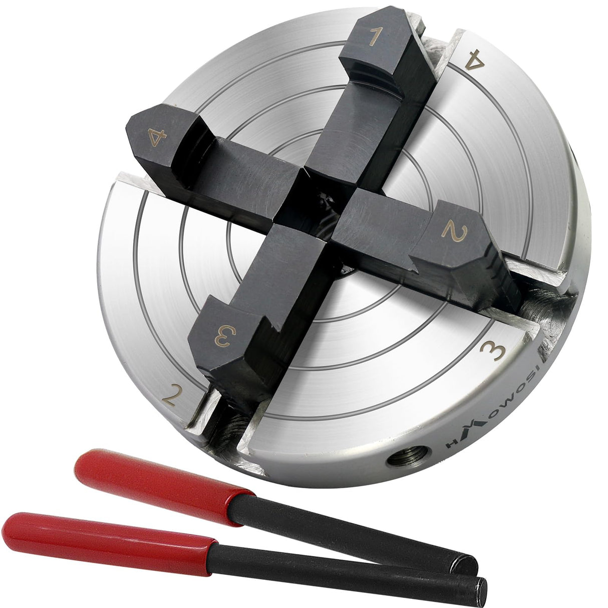 Wood Lathe Chuck,4-Inch 4-Jaw Lathe Chucks, Self-Centering Lathe Chucks for Woodturning with 1"x8TPI Thread HAowosi