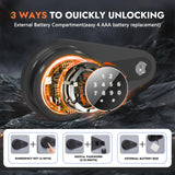 KAER 13-15 Gun Safe,Gun Safe for Rifles and Pistols,Double Layer Electronic Gun Cabinet,Gun Safes for Rifles Adjustable Gun Racks,Rifle Safes for Home with Separate Lockbox KAER