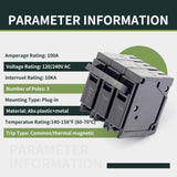 ARTVIP Q3100 100Amp 3 Pole Circuit Breaker Compatible with Siemens PL and ES Series Load Centers, 10KA 120/240V Plug-in Mount Standard Thermal Magnetic Protection (3P 100A) ARTVIP