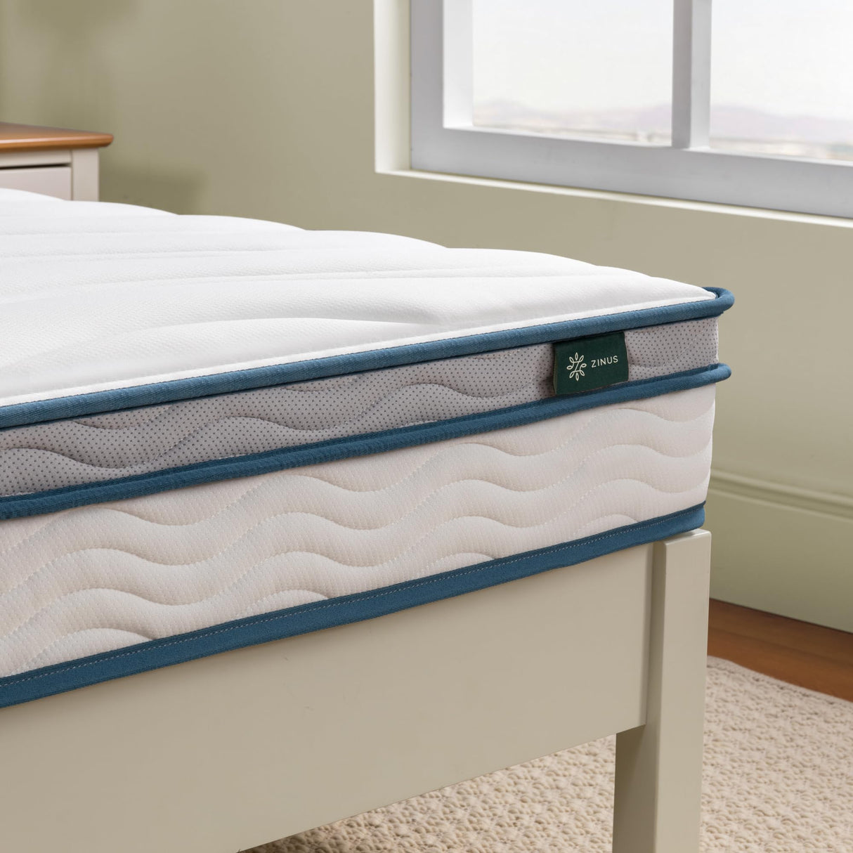 ZINUS 6 Inch Spring Sensation Hybrid Mattress [New Version], Medium Firm Feel, Fiberglass Free, Youth and Guest Bedroom, Mattress in A Box, Twin Zinus