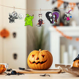 37 PCs Halloween Christmas Nightmare Ornaments Halloween Christmas Nightmare Wooden Hanging Ornament Decoration,Halloween Witch Pumpkin Nightmare Theme Party Decor Halloween Party Supplies zhcoy