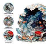 Jigfoxy Wooden Puzzles for Adults, Seashell Wood Puzzles Adult, Unique Animal Shape Wooden Jigsaw Puzzles for Adults, Birthday Gifts for Puzzle Lovers, Family(S-8.4 * 8.4in-102pcs) Jigfoxy