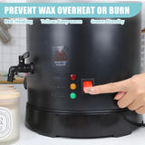 TOAUTO 30Lbs Commercial Wax Melter for Candle Making Large Electric Wax Melting Pot for Candle Making Business with Temperature Control & Quick Pour Spout TOAUTO