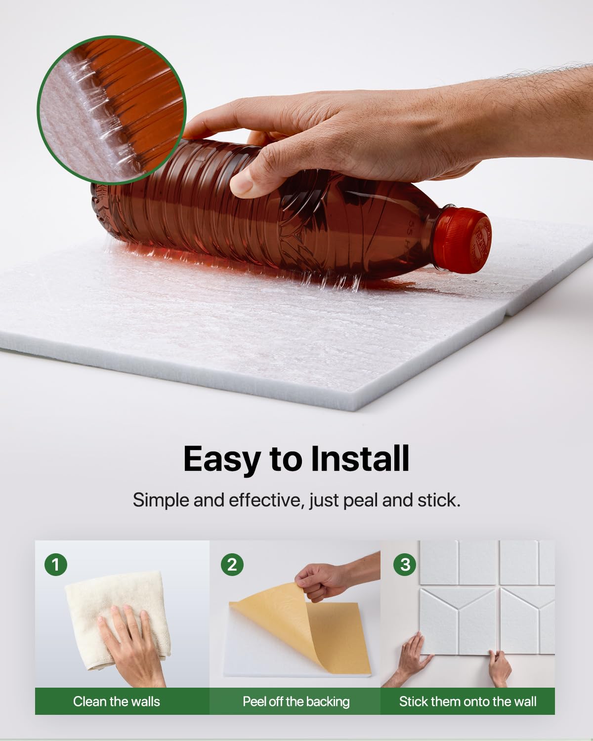 Topnaca Acoustic Panels Sound Absorbing, Soundproof Wall Panels Self Adhesive Sound Proof Foam Panels for Walls, 12 Pack Y-Line High Density Acoustic Wall Panels, Multiple Shapes 12" X 10" X 0.4" Topnaca