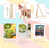 MIRCVSH Love Stone Paint by Numbers for Adults with Framed Canvas-with Wooden Easel,Paint by Number on Canvas,DIY Acrylic Oil Painting Kits with Brushes Nice Gift Box for Home Wall Decor(12x16 Inch) MIRCVSH