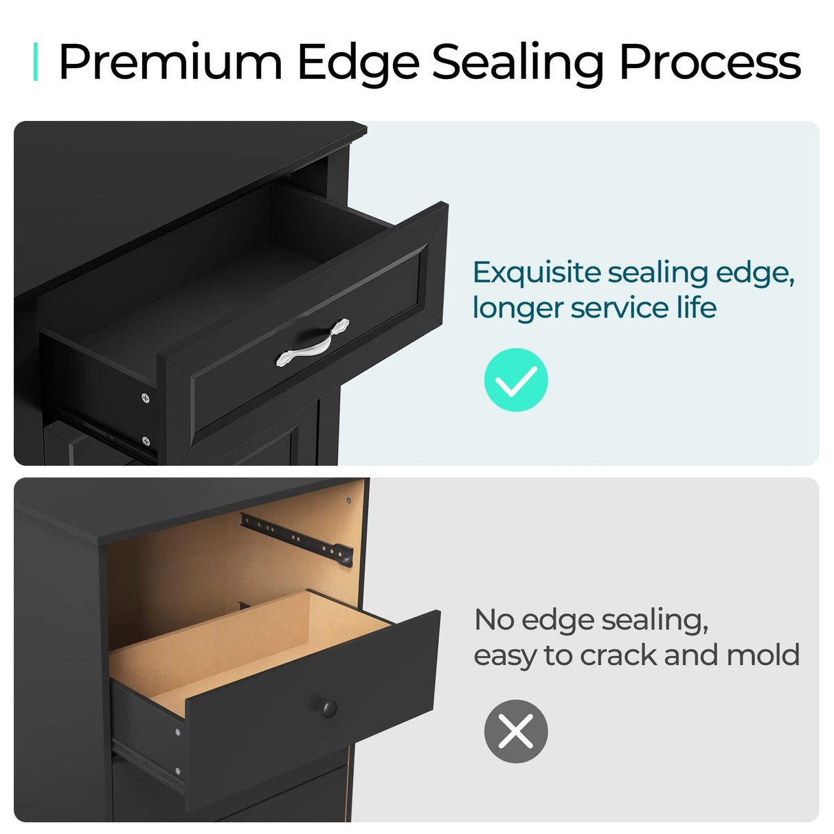 LINSY HOME Farmhouse 6 Drawers Dresser Chests for Bedroom, Wood Dresser Wide Chest of Drawers, Storage Dressers Organizer for Bedroom, Living Room,Hallway, SGS Certified LINSY HOME