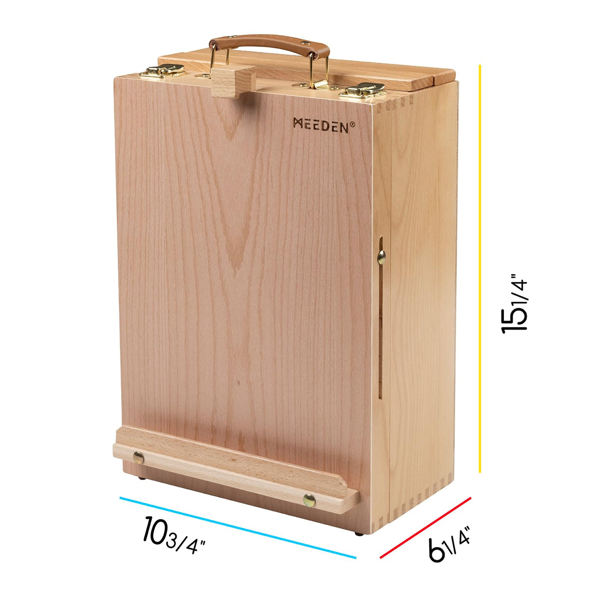 MEEDEN Large Tabletop Easel Sketchbox, Adjustable Solid Beech Wood Desktop Easel Box, Travel Easel for Artists, Table Top easels for Painting, Wooden Art Storage Box for Artist, Adults & Beginners MEEDEN