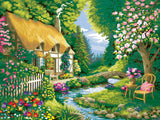 Ravensburger CreArt River Cottage Paint by Numbers Kit for Adults - Painting Arts and Crafts for Ages 14 and Up Ravensburger