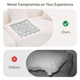 Yoglad 110‘’ Sectional Curved Sofa, Modern Cloud 4-Seater Floor Couch, Minimalist Compression Sofa for Living Room Apartment Studio Office, No Assembly Needed(Chenille, Beige White) Yoglad