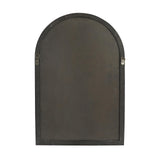 eodme Farmhouse Arched Wall Mirror, White Distressed Wood Mirror, Decorative Mirror for Bathroom Living Room Bedroom Entryway, 20''×30'' eodme