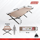 Coleman Trailhead II Large Folding Cot with Easy Setup & Takedown, Supports Adults up to 6ft 2in or 300lbs, Great for Camping, Lounging, Elevated Sleeping, Guests, & More Coleman