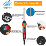 100W Plastic Welder, 2-in-1 Plastic Welding Kit with Soldering Iron Tips & 56Pcs Rods, 3-Speed Temperature Control Soldering Iron Gun, Professional Surface Repair Tool for Car Bumper,Dashboard, Kayak Ghguole