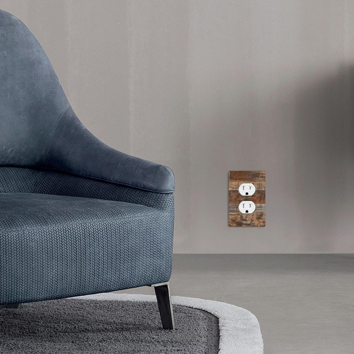 Brown Wood Outlet Cover 1 Gang Rustic Farmhouse Light Switch Cover Single Duplex Wall Plate Covers Switchplate Covers Electrical Faceplate For Country Bedroom Decor(2 PACK) Muzumu