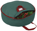 Primode Christmas Wreath Storage Bag 24"- Garland Wreaths Container with Handles - Durable 600D Oxford Polyester Material Holiday Wreaths Storage Holder 24” (Green) Primode