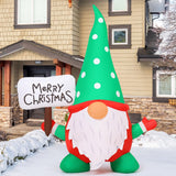 GOOSH 6 FT Christmas Gnome Inflatables Outdoor Decorations, Xmas Gnome Blow Up Yard Decorations, Built-in LED Lights for Holiday, Outdoor, Lawn, Garden GOOSH