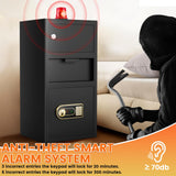 3.6 Cu ft Large Fireproof Drop Safe Box for Business, Anti-Theft Cash Safe Drop Box with Drop Slot, Digital Keypad and Spare Key, Heavy-duty Depository Drop Safe for Home Retail Busines Restaurants Tiskgg