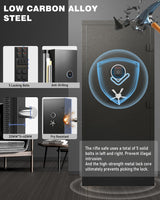Luzfuego 20-25 Large Gun Safe, Biometric Rifle Safe with LCD Keypad, Unassembled Long Gun Cabinet for Rifles and Pistols with Mute Mode, Dual Alarm & Gun Rack Luzfuego