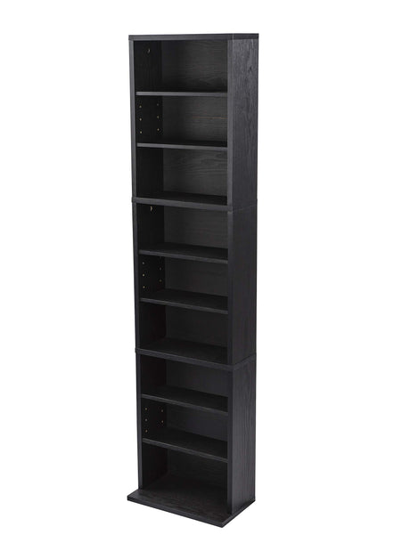 Atlantic Herrin Media Storage Cabinet – Protects & Organizes Prized Music, Movie, Video Games or Memorabilia Collections, PN 74736250 in Ebony Atlantic